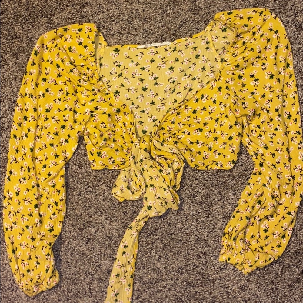 Front tie crop top